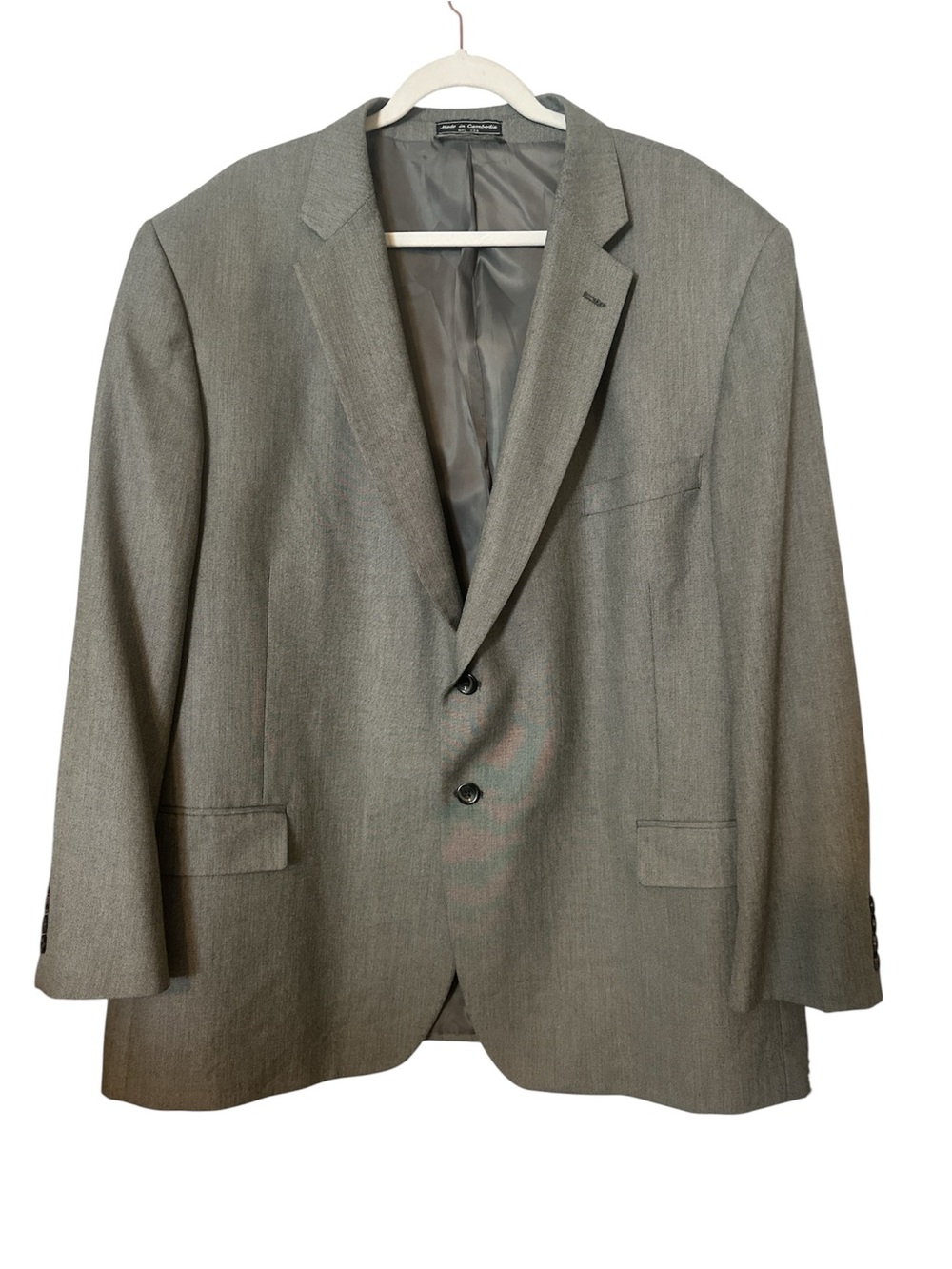 Saddlebred Men's Gray Two-Button Sport Coat 52R